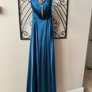 Betsy & Adam Deep Blue Maxi Dress